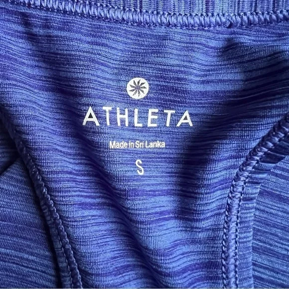 Athleta Chi Royal Blue Purple Tint Space Dye Racerback Athletic Tank Top, Small - Picture 5 of 9